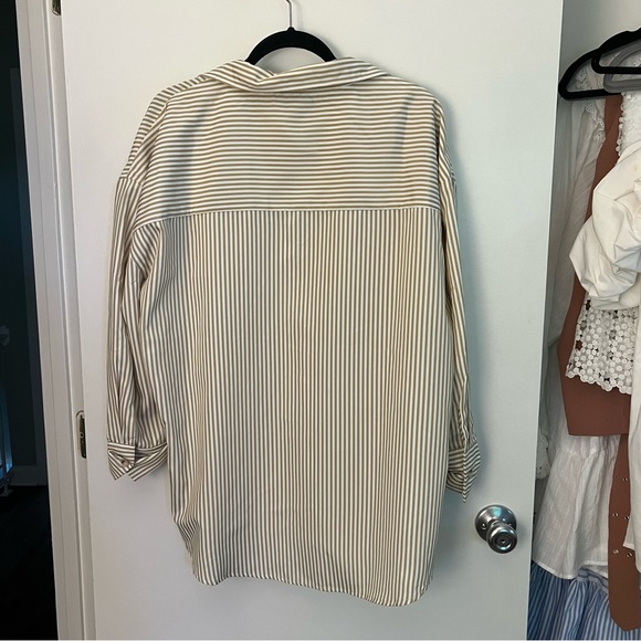 Vici Neutral Striped Button Down Shirt - Picture 9 of 9